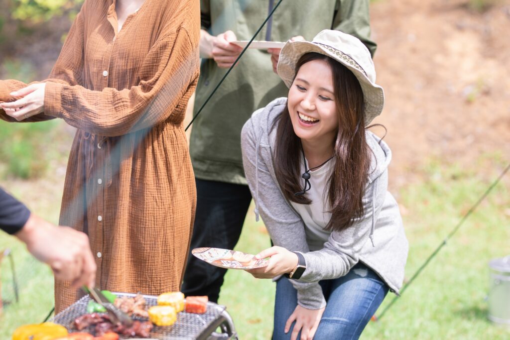 島でのBBQをご堪能
