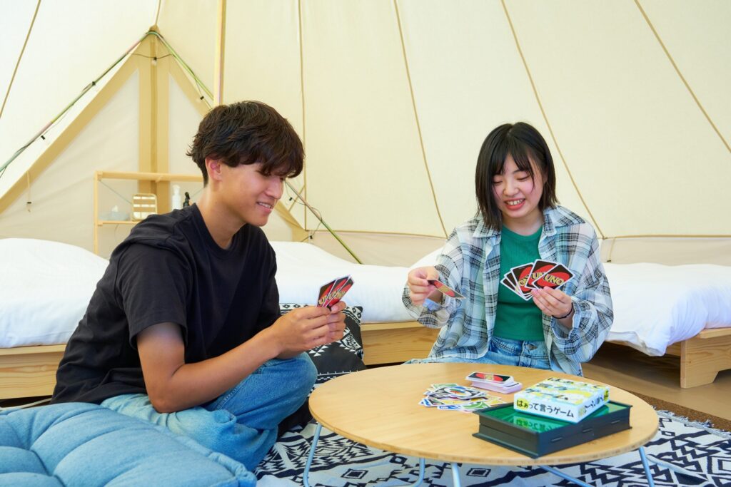 日帰りキャンプでボーダーゲーム