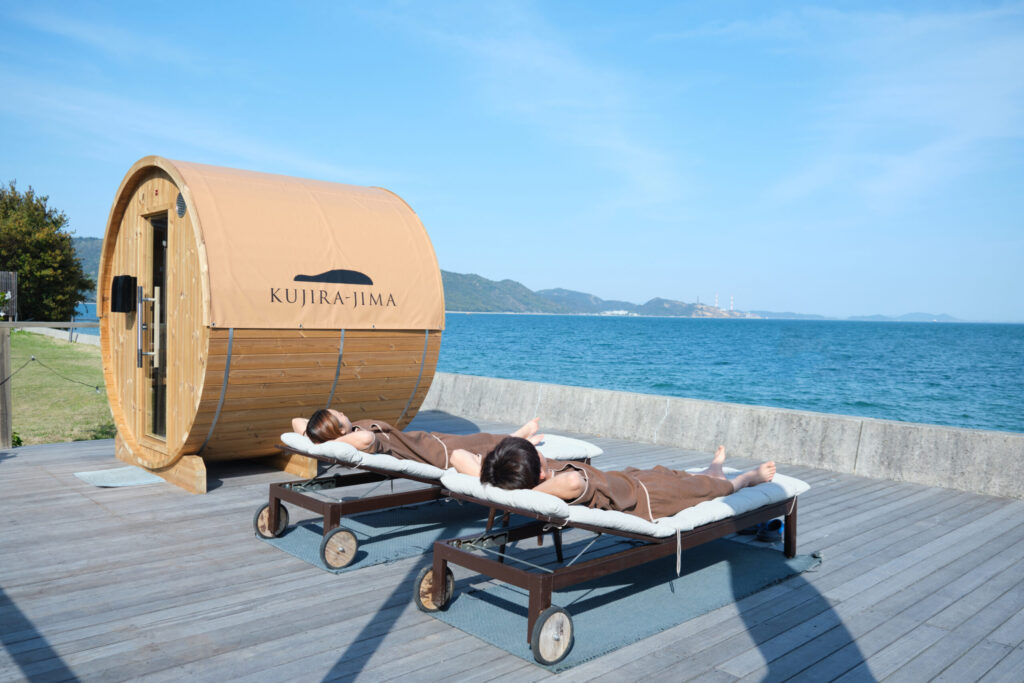 サウナイベントin無人島（岡山）：無人島でバレルサウナを楽しむ